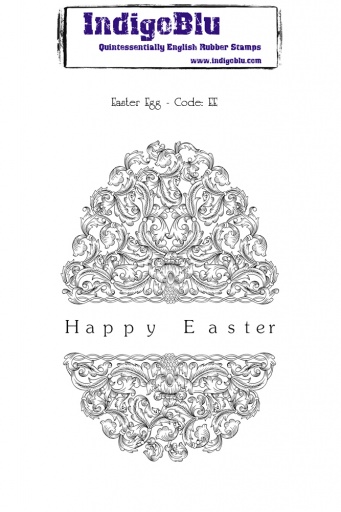 Easter Egg A6 Red Rubber Stamp
